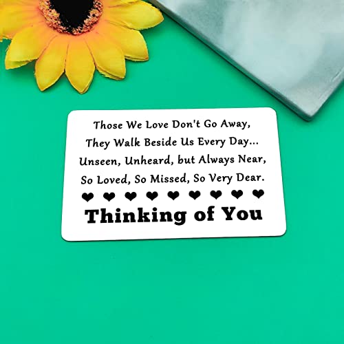 Baipilu Memorial Gifts Engraved Wallet Insert Card In Memory of Gifts for Loss of Mom Father Daughter Son Sympathy Condolence Remembrance Gift for Loss of Loved Metal Wallet Insert Card4