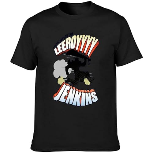 Xiyunjiao Casual T-Shirt Alright Let's Do This Leeroy Jenkins Black XXL