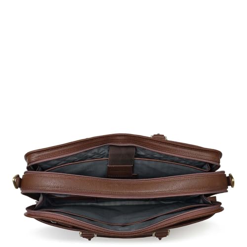 Image of Da Milano Leather Laptop Bag for Men & Women - Fits Up To 15 inch Laptop (1986A)