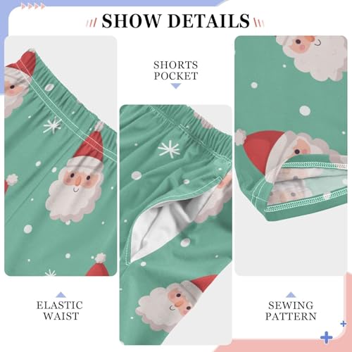 Boys' Pants Christmas Gnomes Santa Claus Green Long Bottoms Jogger Pants Elastic Waist Trousers with Pockets S-XL4