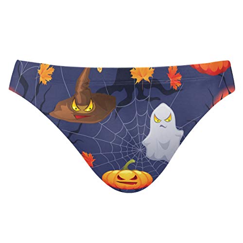Men Swim Brief Bikini Halloween Elements Beach Bikini for Men Swim Underwear Large Multi2