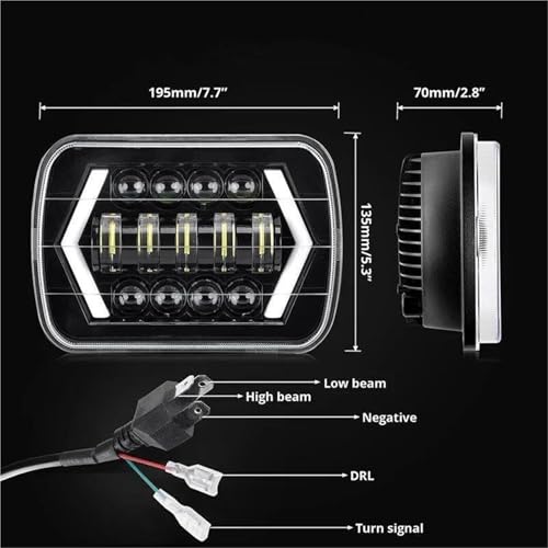 Faros LED de coche 6000K para mejorar visibilidad en Nissan 240S 7