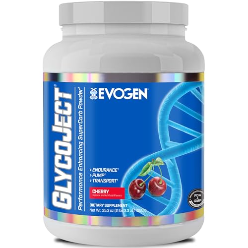 Evogen GlycoJect - Super Carb Powder | Rapid Absorption for PreWorkout | Carbohydrate Powder for Endurance | Post-Workout or Pre Workout Powder for Men & Women | Cherry | 37 Servings