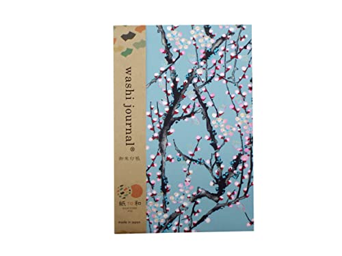 紙TO和 御朱印帳 梅(ブルー) 蛇腹式 (Mサイズ(コンパクト))
