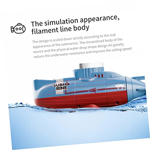 SUPVOX Remote Control Fish Tank Toys Mini Rc Submarine Underwater Electric Toy for Bathtub Pool Water Play - Image 4