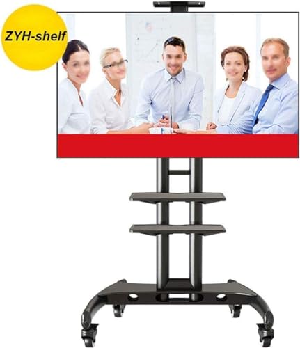 Soporte móvil para TV con ruedas y bandeja doble miniatura 2