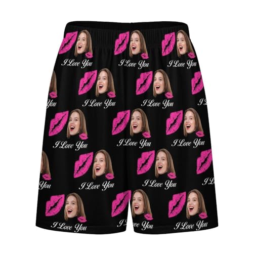 Personalized Face Pajama Shorts Custom Pajama Pants With Photo Gift For Boyfriend Husband Valentine'S Day Xmas4