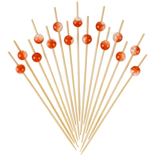 Minisland Orange Red Pearl Cocktail Picks...