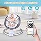 Uuoeebb Babywippe Elektrisch mit Bluetooth, Baby Wippe mit 5 Schaukelmodi 3 Timer und 10 Musik, Babyschaukel Elektrisch mit Sicherheitsgurt & Insektennetz, Baby Bouncer mit Touchscreen/Fernbedienung