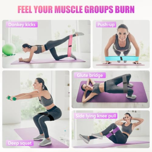 Image of Resistance Bands for Working Out, Exercise Workout Bands for Women & Men, 3 Levels Elastic Stretch Bands for Exercise with Carry Bag for Physical Therapy, Home Fitness, Strength Training, Yoga