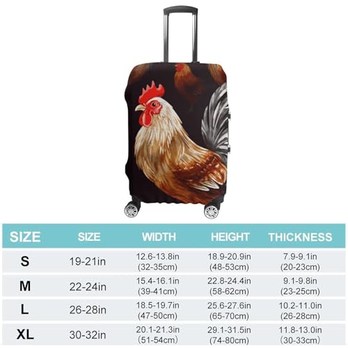 Shine Rooster Luggage Cover Elastic Suitcase Protector Case Anti-Scratch Washable Baggage Covers Protector For Traveling, Aircraft Consignment XL2