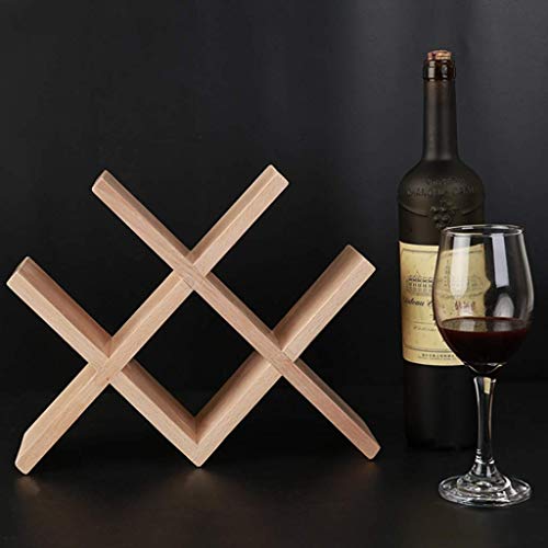 Soporte de vino de madera apilable para 4 botellas miniatura 3
