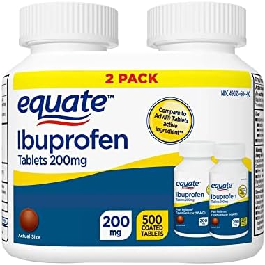 Equate Ibuprofen Tablets, 200 mg, Twin Pack, 500 Count