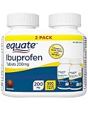 Equate Ibuprofen Tablets, 200 mg, Twin Pack, 500 Count