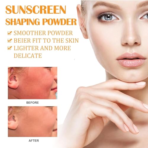 Powder Sunscreen for Face,Mineral SPF 50 PA+++ Sunscreen Powder, Lasting Lightweight Breathable for All Skin