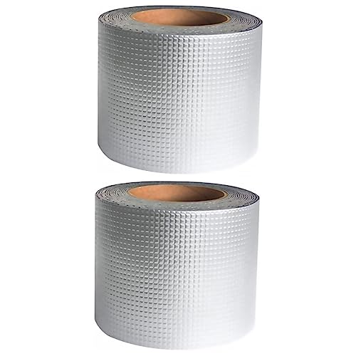 OUNONA Lot De 2 Rubans Adhésifs Butyle 5 Cm X 3 M Pour Sceller Les Toitures Réparer Les Fuites De Tuyaux Facile À Appliquer