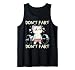 Don't Fart Gym Cat Weight Lifting Workout Squats Fitness Tank Top