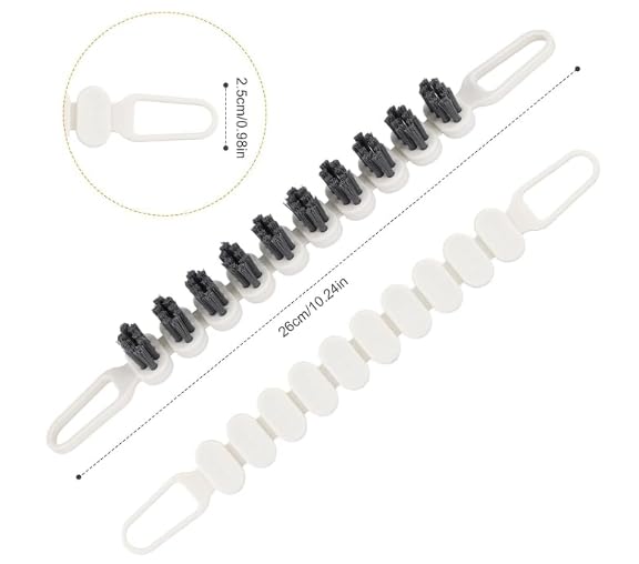 Image of Bendable Crevice Cleaning Brush, Multifunctional Flexible Gap & Corner Cleaning Tool Household Hard Bristle Brush for Kitchen