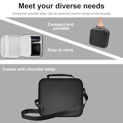 Tasche für Canon SELPHY CP1500 CP1300 CP1200 Kompakter Fotodrucker Case Schutz-Hülle Etui Tragetasche.Zur Aufbewahrung des Fotodruckers, des Akkus, der Tintenpatronen und des Fotopapiers. (Schwarz)