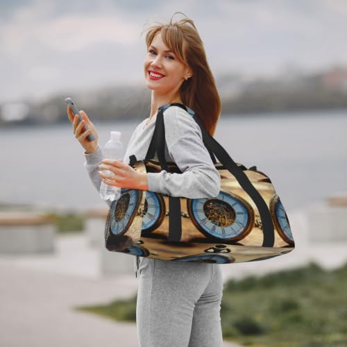 Bolsa de viaje grande impermeable Gears Clock plegable para deportes, playa y piscina 7