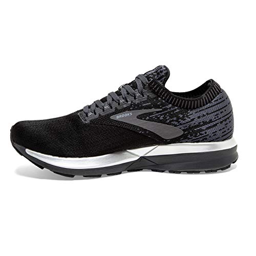 Brooks Womens Ricochet Running Shoe - Black/Black/Ebony - B - 8.5