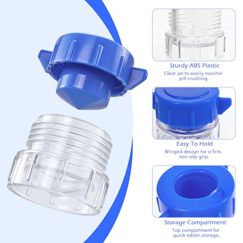 Image of Pill Crusher with Storage Pot, Efficient and Compact Medication Tablet Crusher to Fine Powder, Professional Pill Grinder for Ederly, Cat, Dog