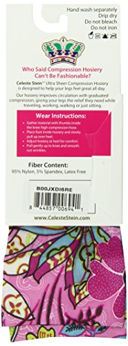 Image of Celeste Stein Therapeutic Graduated Women Compression Socks, Diabetic Socks For Womens, 8-15 mmHg For Regular Calf