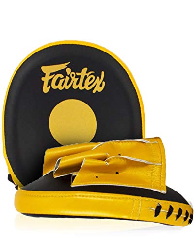 Fairtex Patterson Medical FMV15 pattes d'ours de boxe en noir et doré pour entraînement