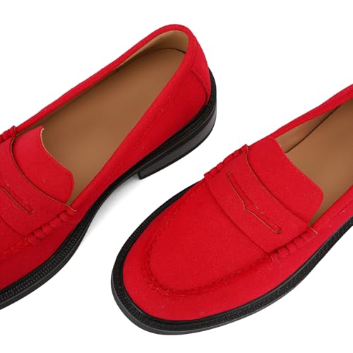 Image of Loafers for Women, Classic Penny Slip On Flat Dress Shoes