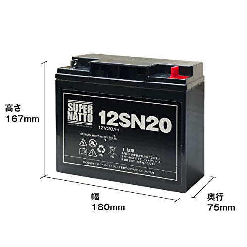 Amazon.co.jp: スーパーナット ST1220（12V20Ah）2個 + スーパーナット 