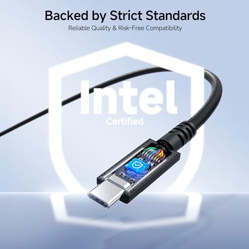 Image of Cable Matters [Intel Certified] 80Gbps Active Thunderbolt 5 Cable - 6.6ft / 2m, Supports up to 120Gbps Bandwidth Boost, 240W Charging, 8K Video, Compatible with Thunderbolt 4 /3, USB4, and USB-C