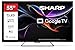 SHARP 55HR7365E – Google TV, 55" UHD, Rahmenlos, 144 Hz, QLED, HDR10, Dolby Vision HDR, Google Assistant mit Mikrofon, Chromecast, Bluetooth, Dolby Atmos 2x12 W, HDMI 2.1 x4, USBx2, Farbe Schwarz