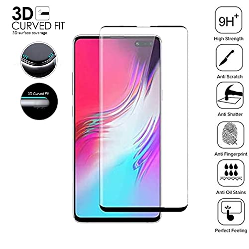 Aiselan For Samsung Galaxy S10 5G 3D Curved Screen Tempered Glass - [2 Pcs] High Clear Full Coverage Screen Protector For Samsung Galaxy S10 5G Phone #TOP1