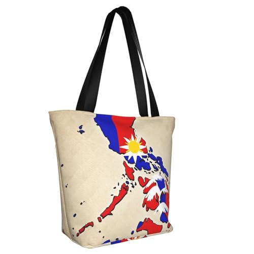 Abstract Philippine flag MAP02 Print Comfortable Shoulder Bag Summer HandbagTravel Beach Work Daily Use Versatile Carry2
