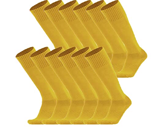 Unisex Athletic Knee High Breathable Compression Solid Tube Soccer Football Sport Socks 3/12 Pairs for Kid Youth Adult