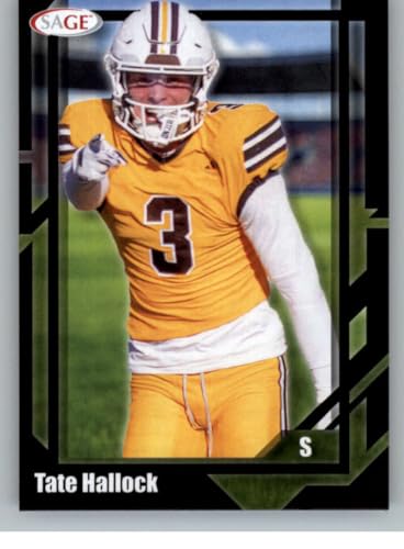 2026 Sage Low Series Black #18 Tate Hallock RC Rookie Western Michigan Broncos NCAA Football Trading Card