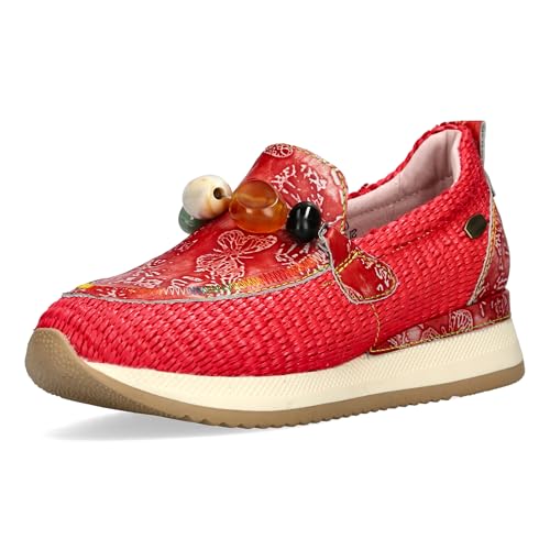 LAURA VITA Mocassins pour Femmes Gycmo 59, Pointure:40 EU, La Couleur:Rouge