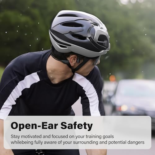 Image of Bone Conduction Headphones, Open Ear Headphones Wireless Earphones, 32GB MP3, 8 Hours Playtime, Bluetooth 5.3, IP68 Waterproof Earphones for Running and Fitness Workout - Black