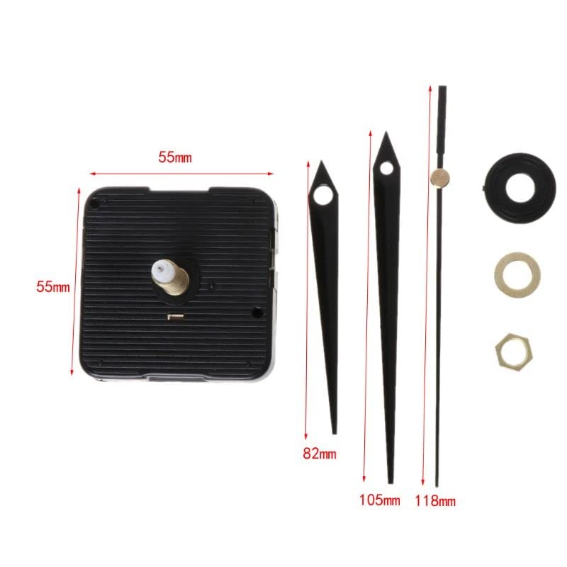 JFDBGU DIY Mécanisme de Mouvement d'horloge de Quartz Handles Outils de réparation de paroi pièces Set Kit Set 54-64