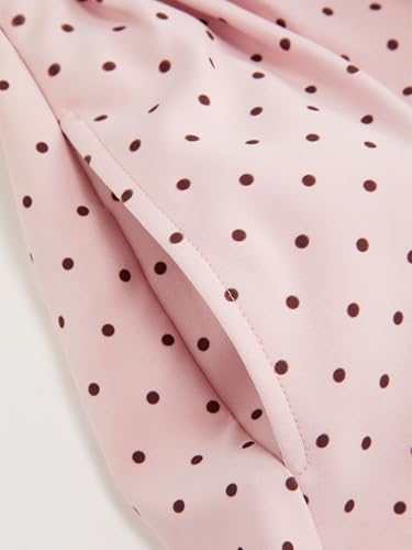 Image of CIDER Womens Polka Dots Summer Casual Dresses Square Neck Sleeveless Midi A Line Elegant Dress