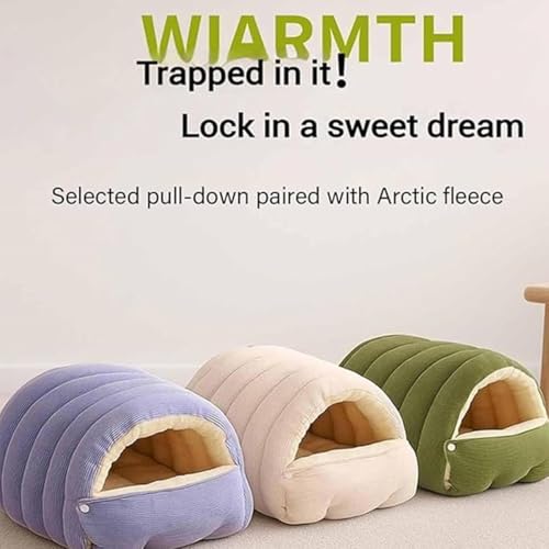 Panier pour chat de couchage moelleux lavable avec base antidérapante - 3
