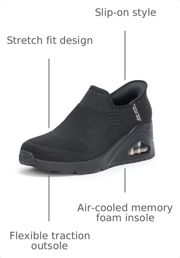 Image of Skechers Women's Uno Wedge - Kickin' Knit Hands Free Slip-ins
