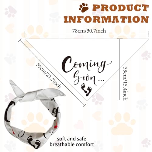 Arricraft 1 Pc Pet Dog Bandana, White Footprint Triangle Decorative Scarf Kerchief Cotton Washable Pet Accessory 78x55cm - Image 2