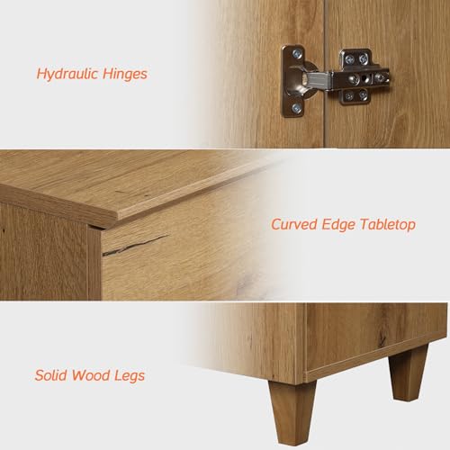 Wampattvstandfor75inchtv70inchmidcenturymodernwoodentertainmentcenterwithdoorwidemediaconsoletablewithadjustablestorageshelvesforlivingroombedroomoakbrown Urban Country Home Decor Wampat tv stand for 75 inch tv 70 inch mid century modern wood entertainment center with door wide media console table with adjustable storage shelves for living room bedroom oak brown urban country home decor