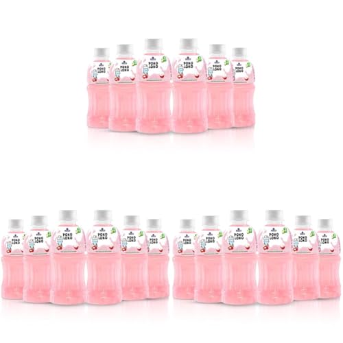 Image of Sapphire Poko Loko Lychee Flavoured Fruit Juice Drink with Nata De Coco | Refreshing Fruit Drink filled with Natural Fruit Fibres, 300ml (Pack of 18)