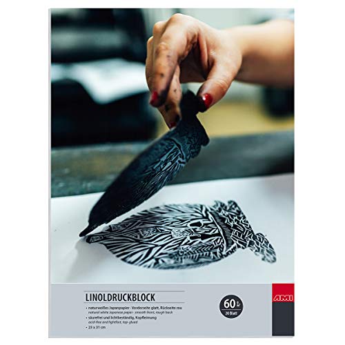 ARTSERVICE-TUBE Linoldruck-Block, Linoldruck-Papier, 20 Blatt, 60gr/m² (31 x 46 cm) Cover