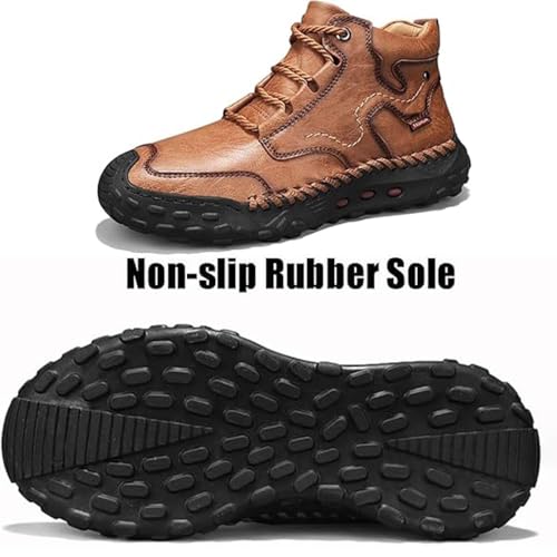 Giltpeak Tanner Shoes Men, Full-Grain Leather Oxford with Non Slip Rubber, Orthopedic Stylish Men’S Boots4
