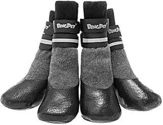 BINGPET Dog Socks Anti-Slip with Straps Paw Protector Traction Control Waterproof for Indoor Outdoor Wear
