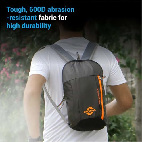 Image of Nivia Pulse Junior 2.0 Backpack For Men & Women, Water-Resistant Sports Backpack, Lightweight, Durable 600D Polyester, Double-Zip Main Compartment & Secure Front Pocket, Capacity-10 Litres