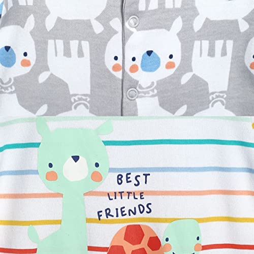 Image of miniklub Boys Pack of 2 Printed Pure Cotton Sleepsuit